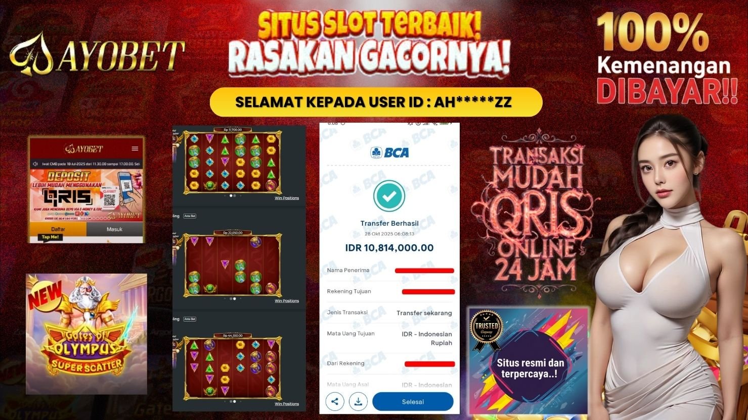 AYOBET JACKPOT SLOT GATES OF OLYMPUS SUPER SCATTER